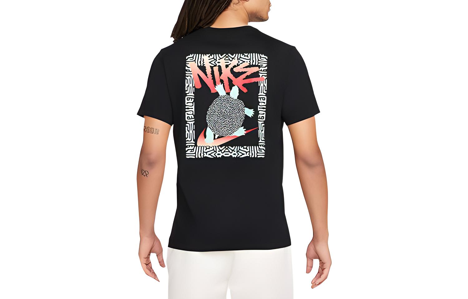 

Nike T Shirts Men s Black Crew Neck Moderate Straight Fit DQ1408-010 M