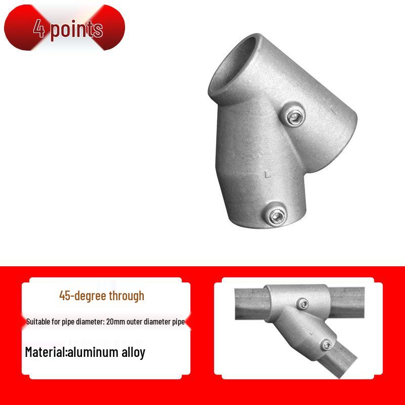 

З єднувачі для сталевих труб з алюмінієвого сплаву: Шеститочковий круглий трійник для водопровідних труб 20/25/32 мм