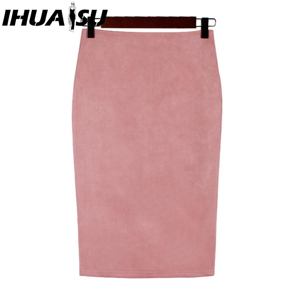 IHUASU Women's Fashion Casual Solid Color Print Summer Spring Skirt