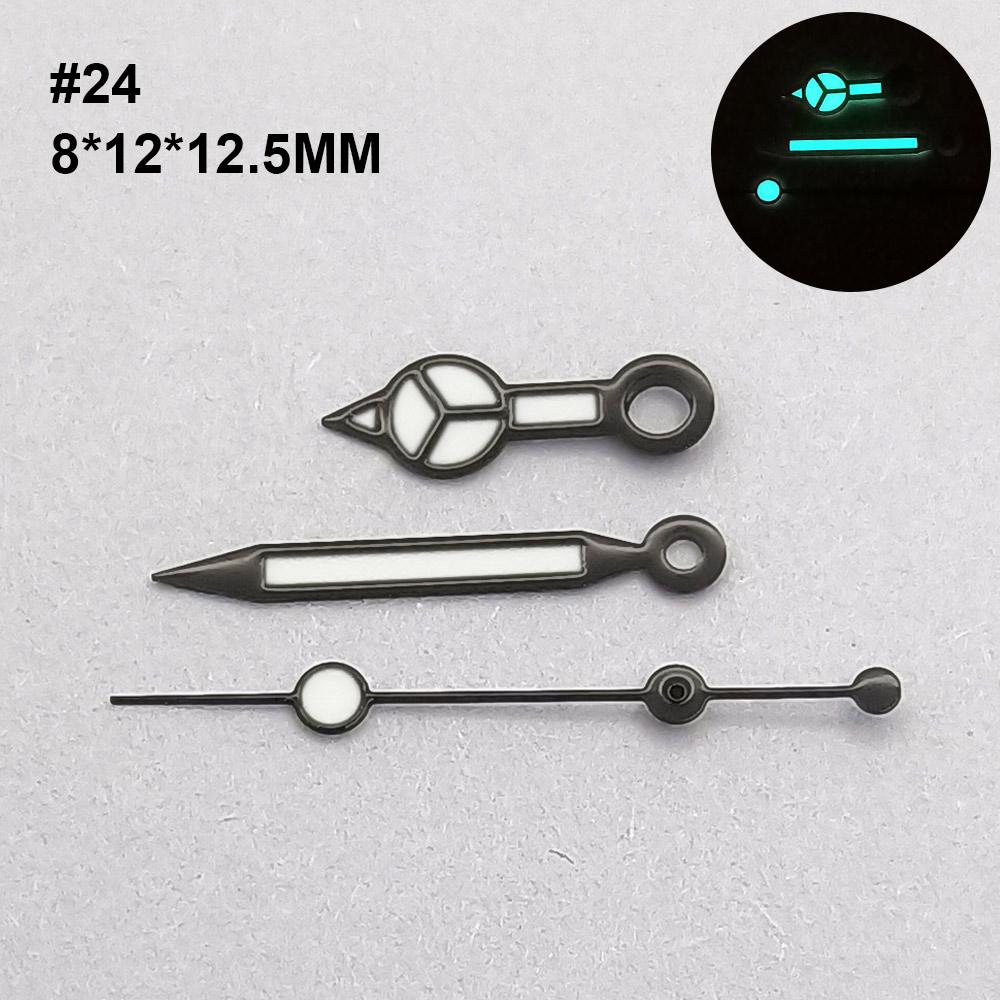 Uhrzeiger C3/bgw9 Blau Grün Leuchtend passend für NH-35-36 Uhrwerk Mechanische Armbanduhr Zubehör Silber Gold Roségold Schwarz