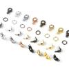 100pcs/Lot Metal Lobster Clasps Set Lobster Clasp Open Jump Rings For Bracelet Necklace Connectors Jewelry Making DIY Wholesale