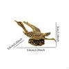 Brass Crane Statue, Wealth Decor Antique Tea Pet Artware, Animal Collectible Figurine for Home