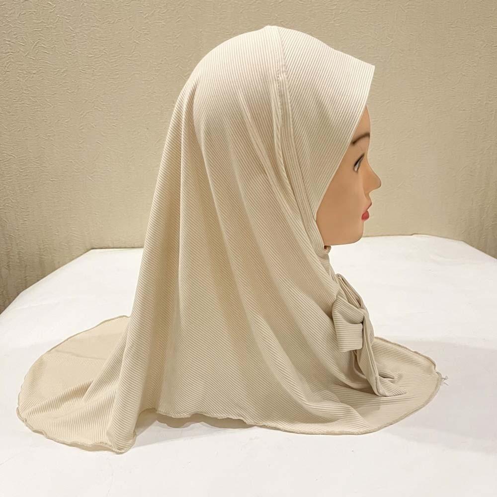 Elastic Chin Support Kids Instant Hijab Breathable Ethnic Style Turban Traveling Abroad Essentials