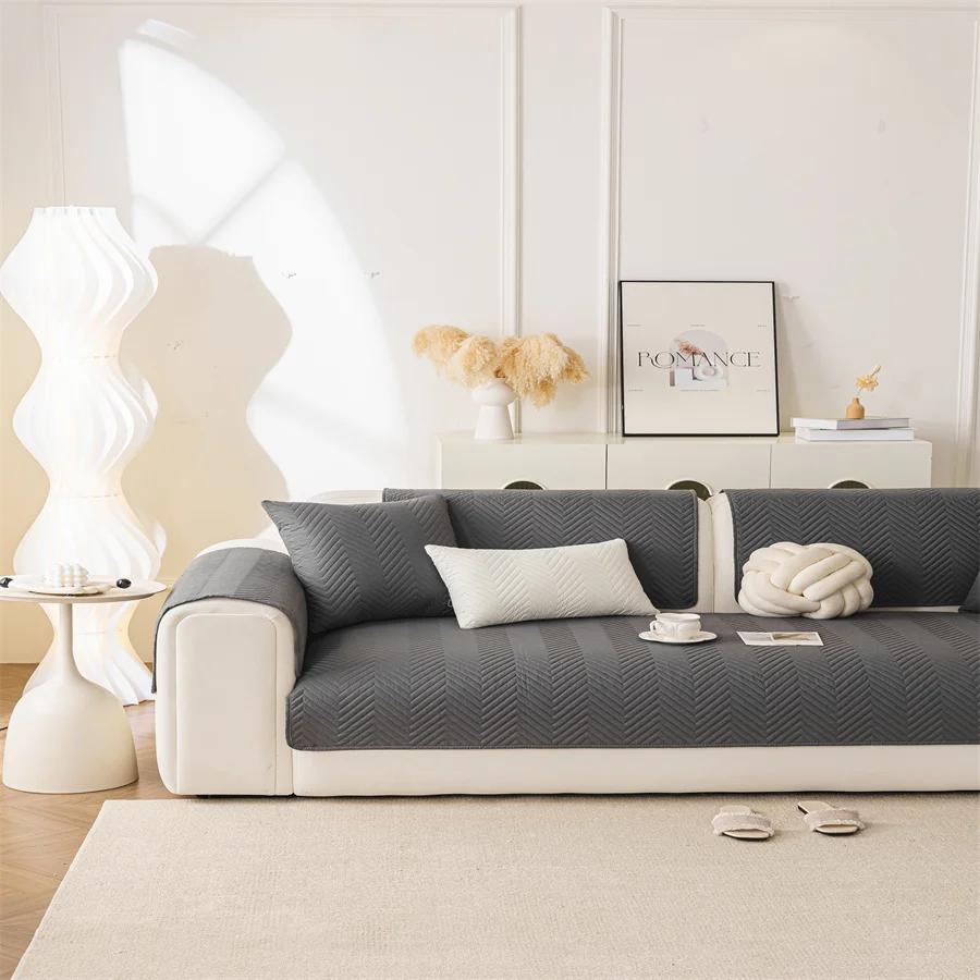 Nordic Light Luxury Style Four Seasons Universal Advanced Sense Anti-Cat Scratch Anti-Slip Sofa Cover Cushion