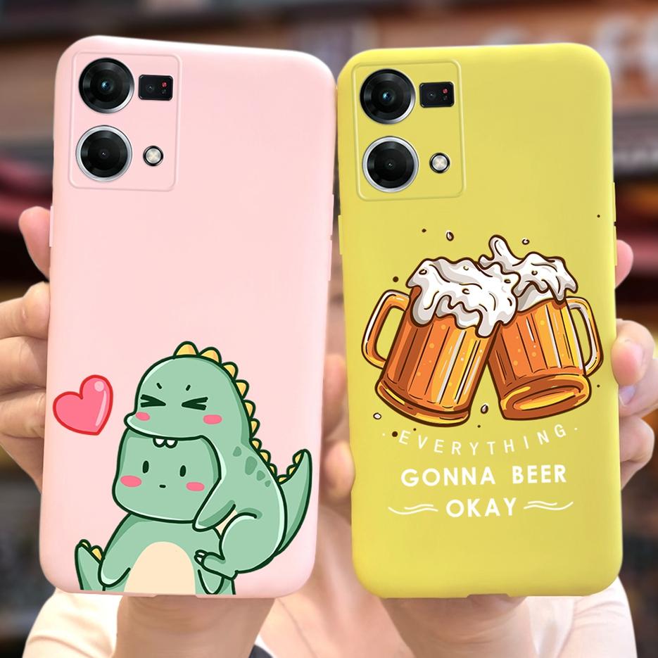 For Oppo F21 Pro 4G Case Oppo Reno7 CPH2363 Cute Fashion Cartoon Cover Soft Silicone Phone Case For Oppo Reno 7 F21Pro 4G Bumper