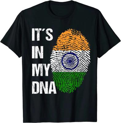Indian Flag DNA Fingerprint India TShirtAnime Graphic Tshirts for Unisex Clothing Women Tees High Quality