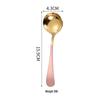 European Style 304 Stainless Steel Pink Gold Fruit Spoons (Set of 3)
