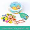 Kids' Magnetic Wooden Fishing Game - Cartoon Marine Life Educational Toy