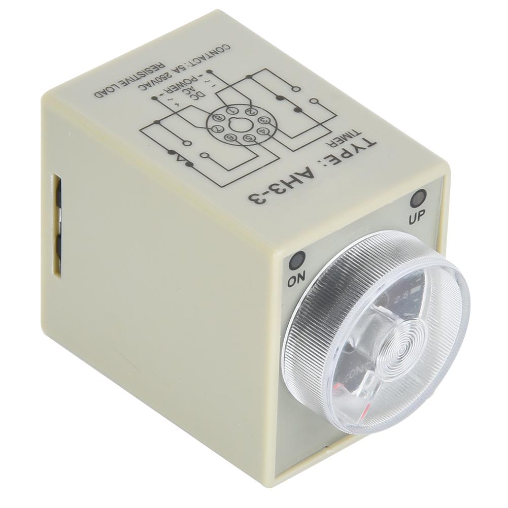 AH3 3 Zeitrelais Elektronischer Typ Einstellbares Auslöseverzögerungszeitrelais 8 Pins 3S (DC24V)