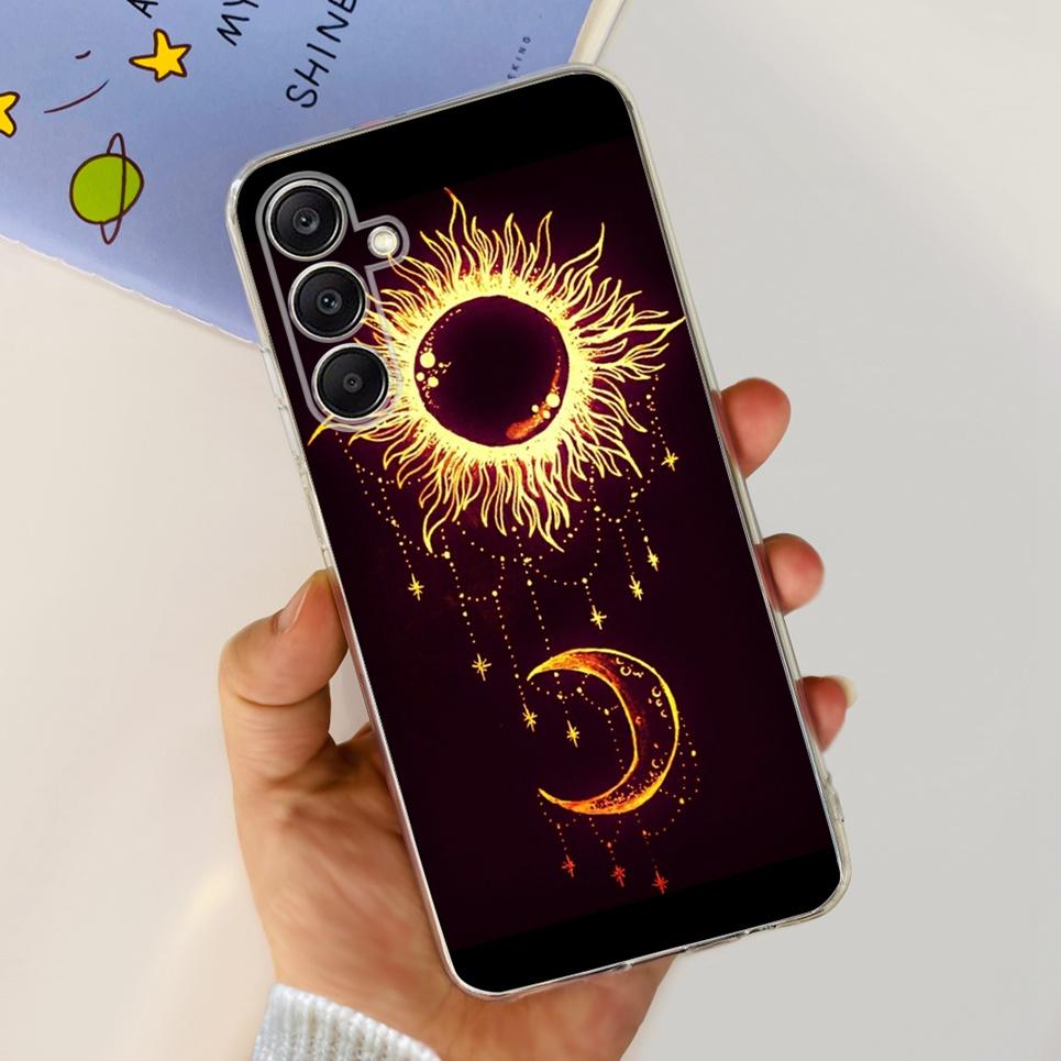 For Samsung Galaxy A25 5G 2023 Case Samsung A15 5G A35 A555G Transparent Soft TPU Etui With Fashion Pattern Galaxy A15 4G Cover