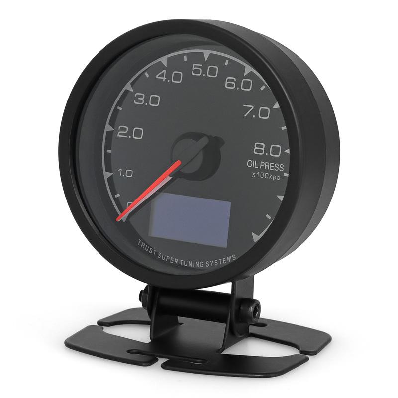 12V Automotive Oil Pressure Gauge + Oil Pressure Sensor 1/8 NPT 62mm Car Meter Digital Fuel Press Oil Manometer Diagnostic Tool