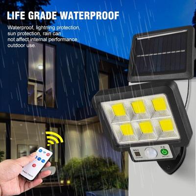 Solarstrom-Lampen, Außenbeleuchtung, Straßen-Wandleuchte, PIR-Bewegung, menschlicher Sensor, Garten, Rasen, Fernbedienung, geteiltes Licht