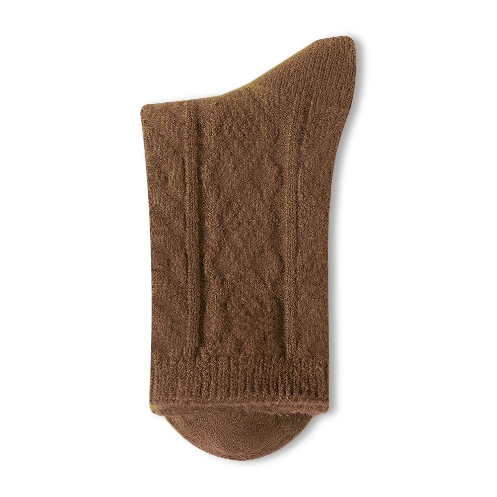 

Female Autumn and Winter Snow Warm and Thick and Velvet Sleeping Floor Long Socks 1 pair кавовий