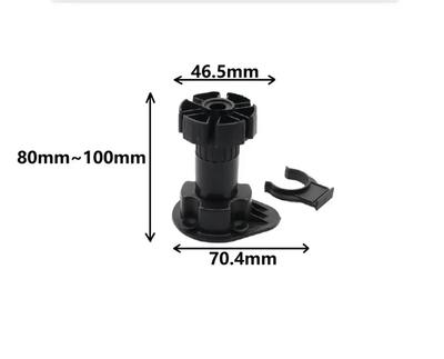 Thickened ABS Plastic Adjustable Cabinet Legs for Furniture Support Feet For Sofa Leveling 3.32x3.94x2.02 Inches