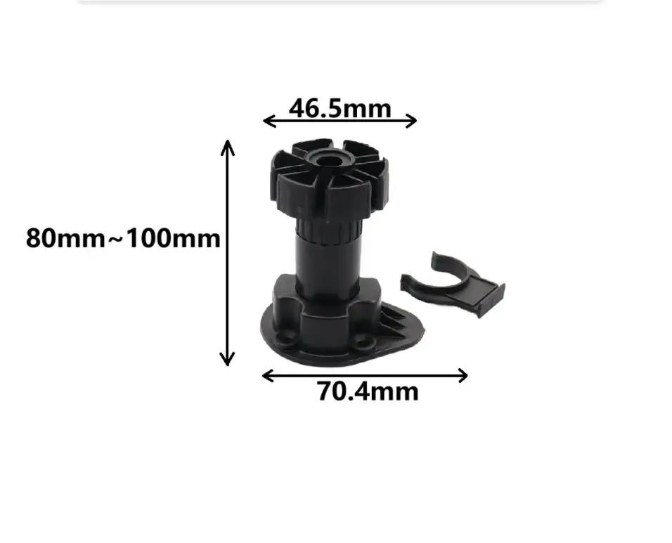Thickened ABS Plastic Adjustable Cabinet Legs for Furniture Support Feet For Sofa Leveling 3.32x3.94x2.02 Inches