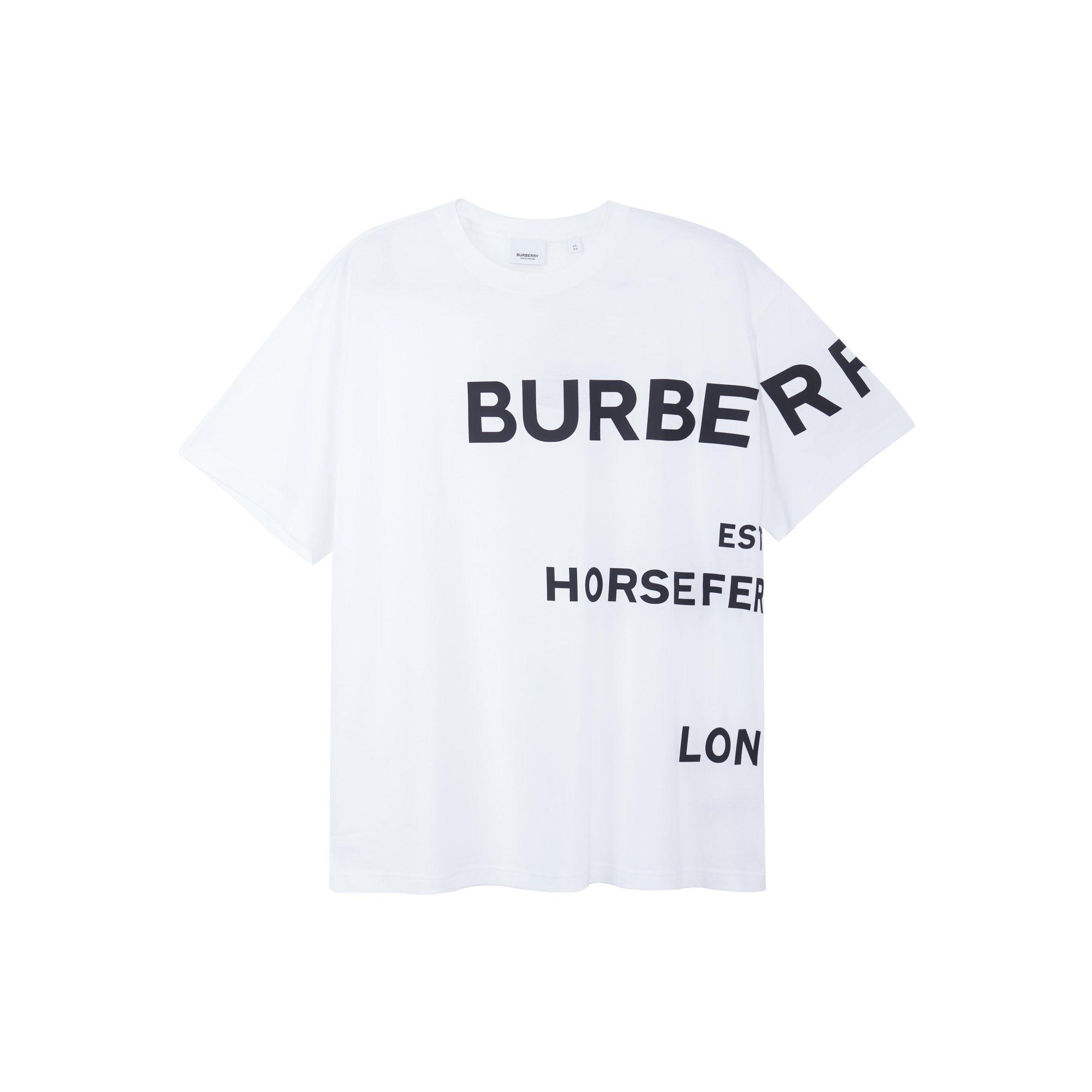 Burberry Vīriešu T-krekls ar Horseferry apdruku