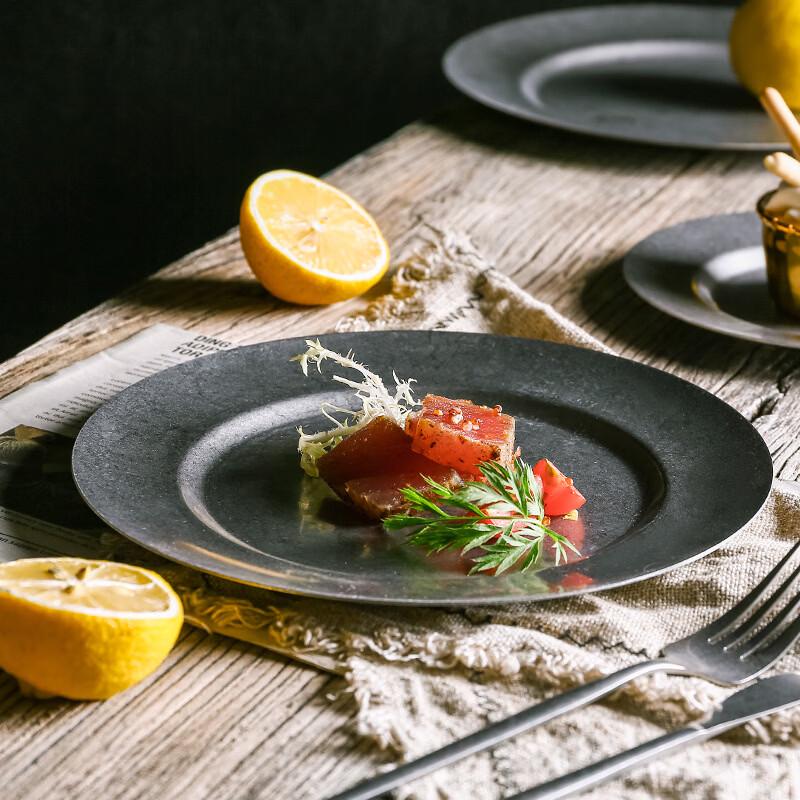 Ru Han Stainless Steel Round Dessert Plate Set