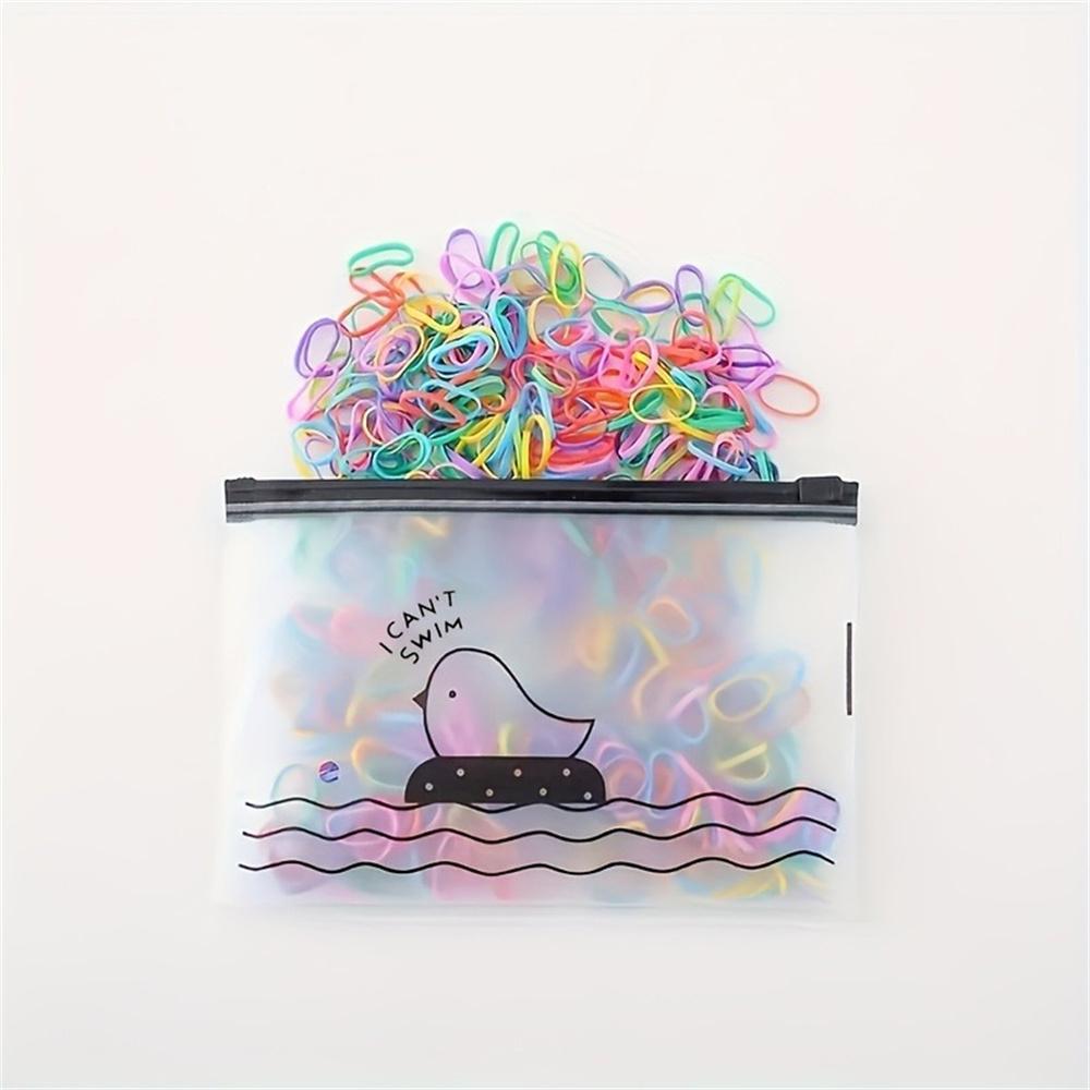 1000/2000 Stück Mini-Haargummis mit hoher Elastizität - Set kleiner Gummibänder für einfaches Haarstyling