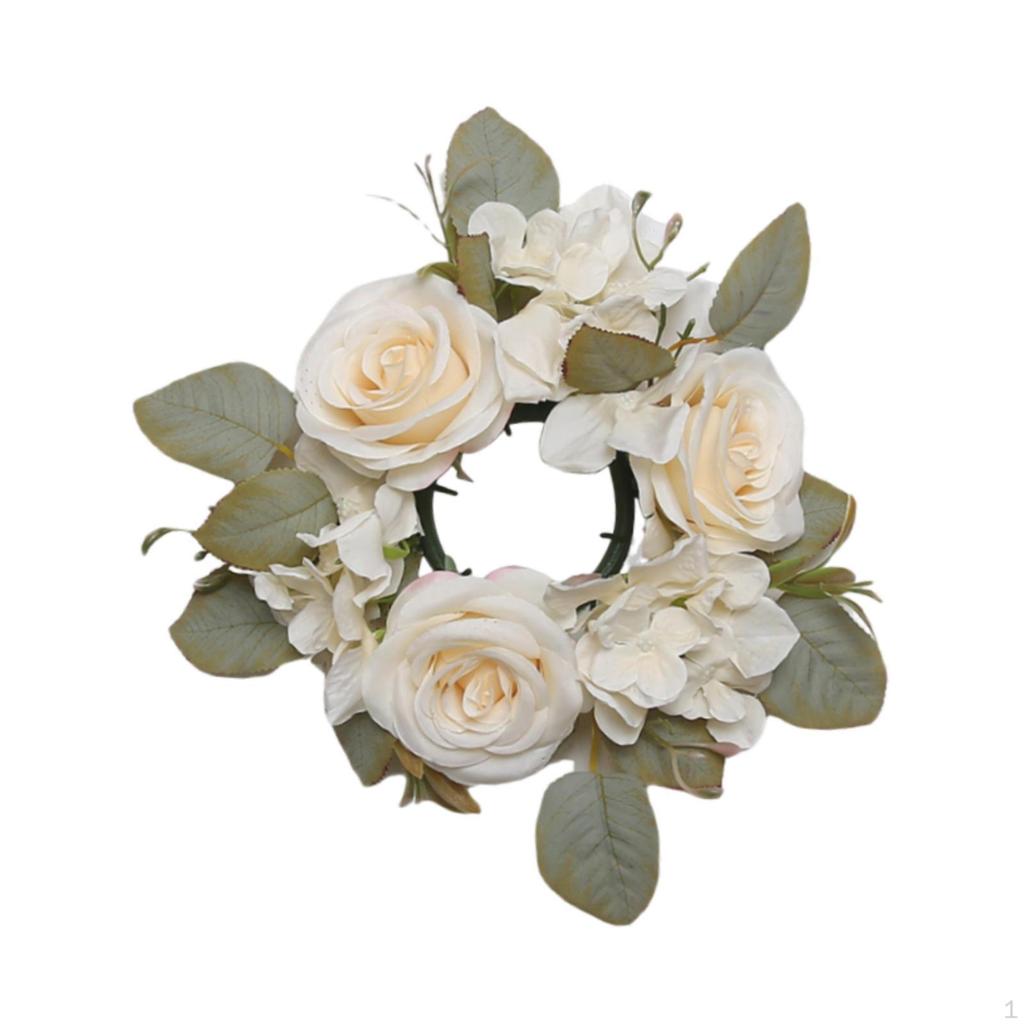 Künstlicher Rosenkranz zur Wanddekoration mit Kerzenring Zuhause und Veranstaltungen