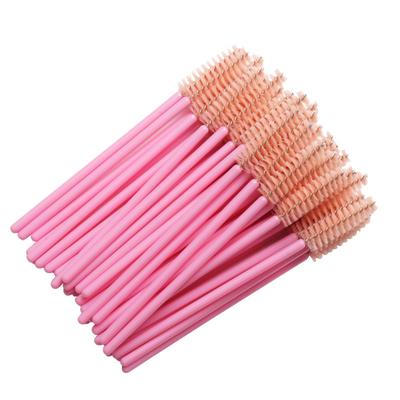 Fizz Transparante Mascara Wenkbrauwmascara Borstel Wimper Spoolie Borstel Groothandel Mix 50 Stuks/Set, 50 Stuks, 12 Roze Licht