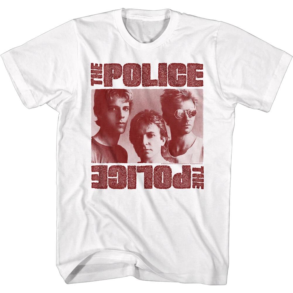 The Police Black & White Group Photo Men s T Shirt Rock Music Merch 2XL