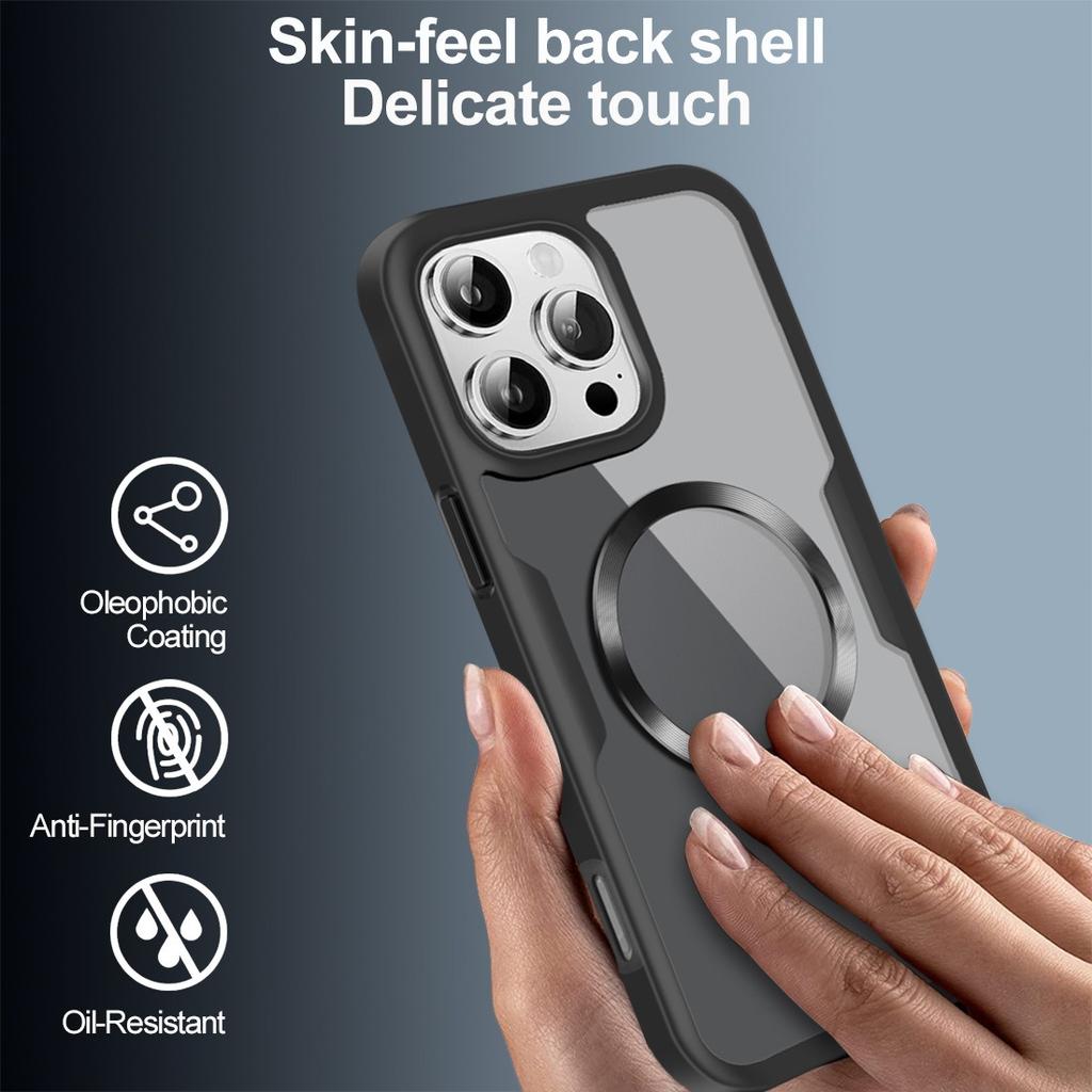 New 360 Full Protection Double Sided Clear Phone Case for iPhone 11 12 13 14 15 16 17 Pro Max Wireless Charging Magnetic Cover