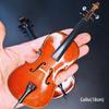 2-Piece Set Wooden Mini Violin  Cello Model Violin Instrument Model Gifts Home Ornaments