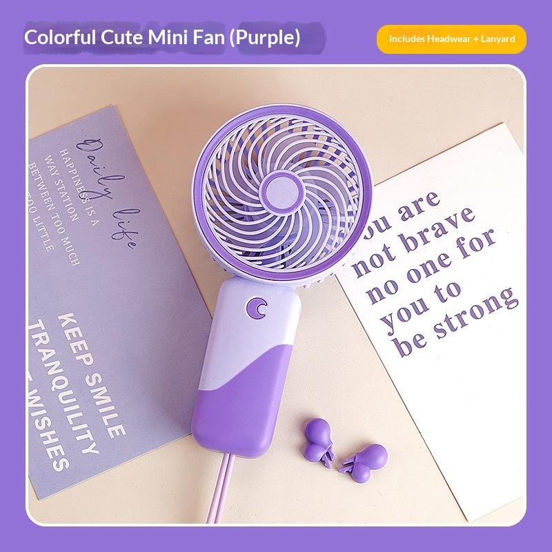 

Usb Rechargeable Portable Handheld Fan – Cute Plastic Design, Dual Use (Handheld/Stand), Summer Cooling Fan For Kids & Adults A4