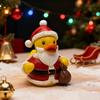 Vánoční kachní figurka Santa Claus Sob Elf Sněhulák Kachní socha Pryskyřičná zvířecí socha Vánoční sváteční párty Stolní dekorace Ozdoba