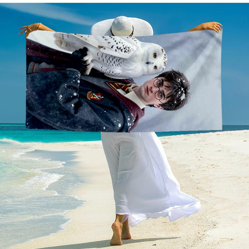 Ultra-Soft Beach Towel with Harry Potter Theme,Ideal for Pool - Camping, Diving - Perfect Travel Essential, Vibrant Beach Towel.