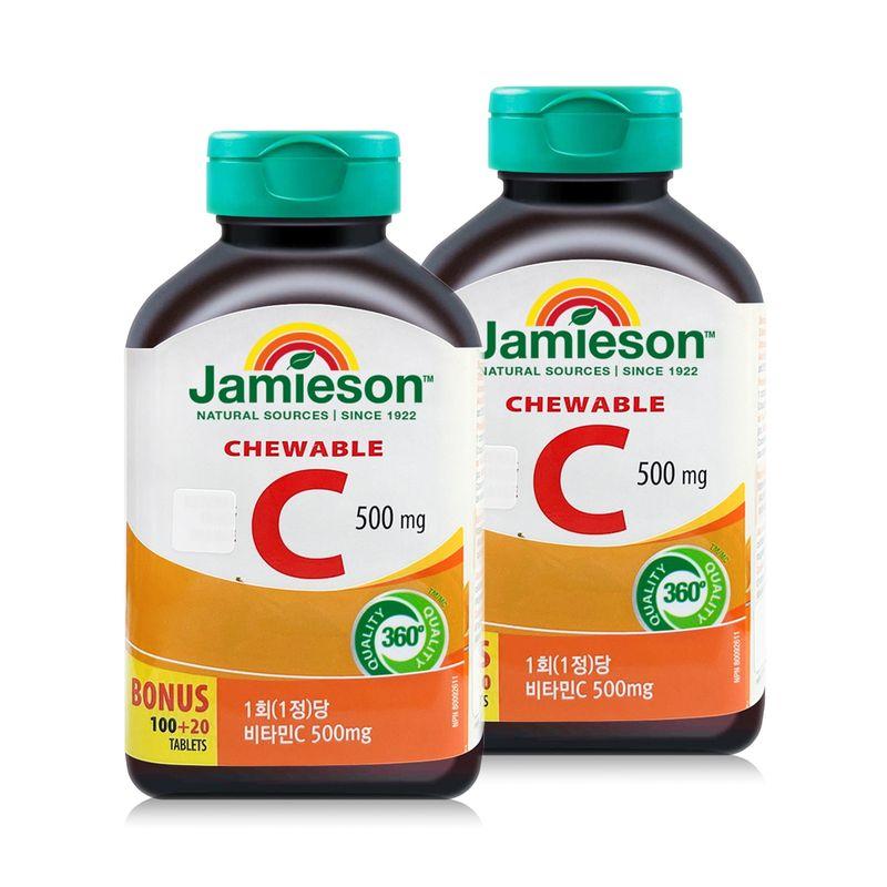 Jamieson Chewable Vitamin C 1,400mg X 120ct X 2