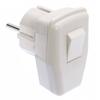 As Schwabe 45035 Angled Socket with Plastic Protective Contact and Switch 230 V White Ip20