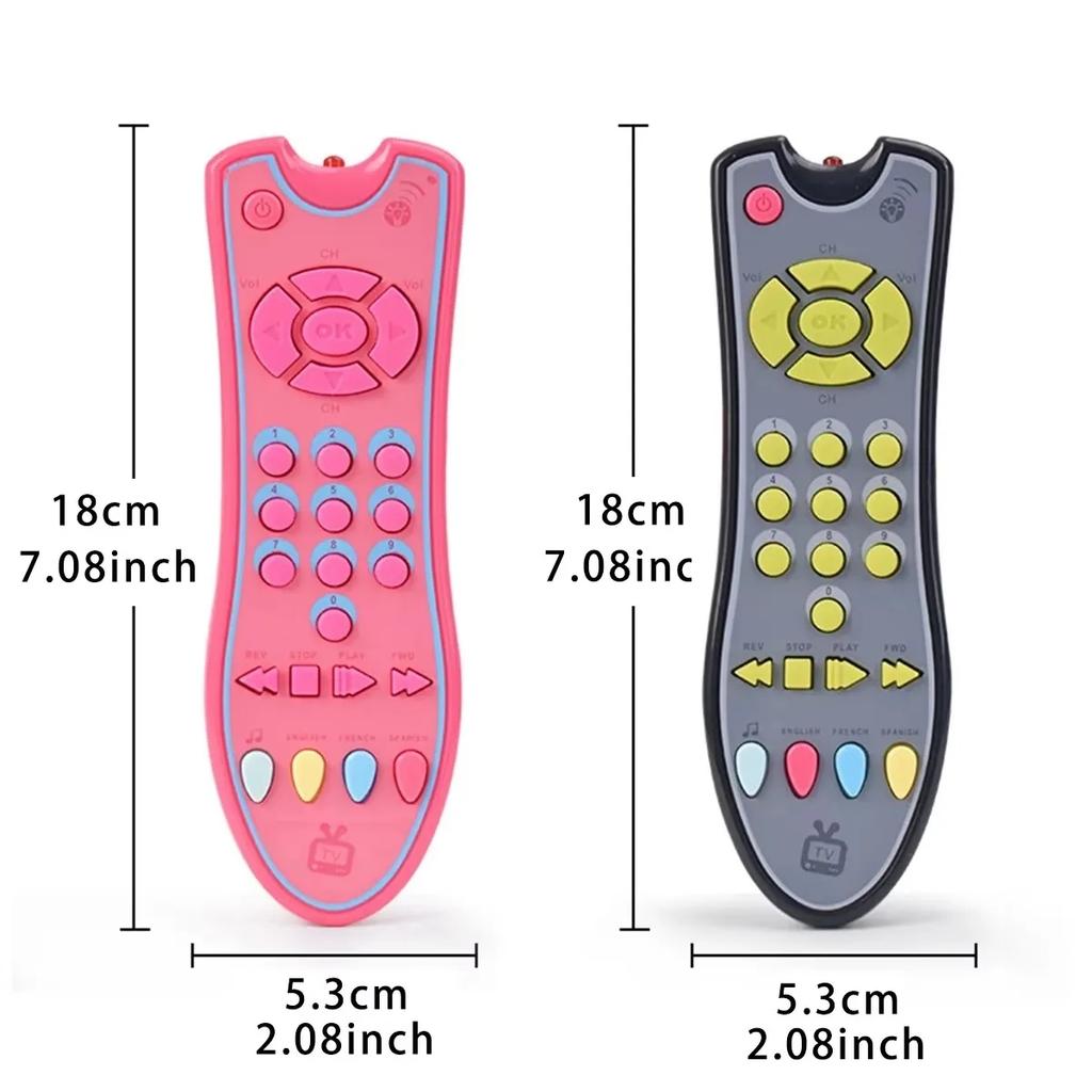 Music Mobile Phone Toy Baby Early Educational Toy Simulation TV Remote Control Electric Numbers English Learning Toy