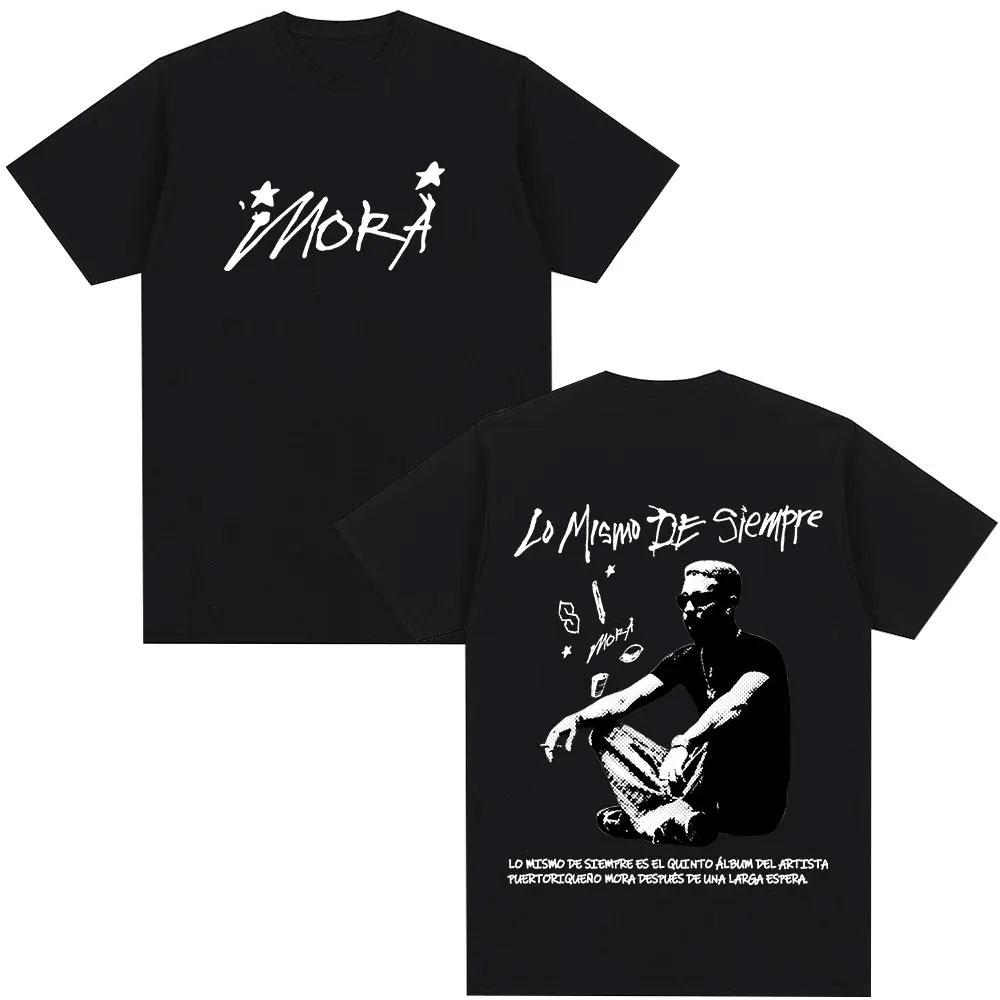 Rapper Mora Album Tour 2025 Graphic Tshirt Men Women High Street Vintage Oversized Tshirts Fashion Hip Hop Cotton T Shirt
