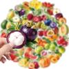 50Pcs/Set 3D Fruits PET Clear Stickers Waterproof DIY Fashion Doodle Decals Stickers (4 Styles)