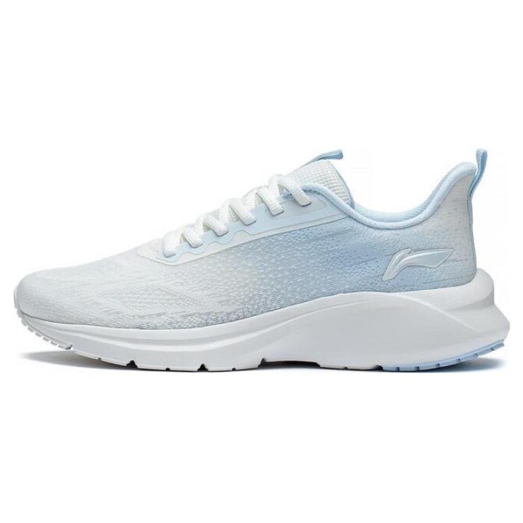 New LiNing YunQue Anti Slip Wear Resistant Low Top Running Shoes Women's White Blue ARST026-1