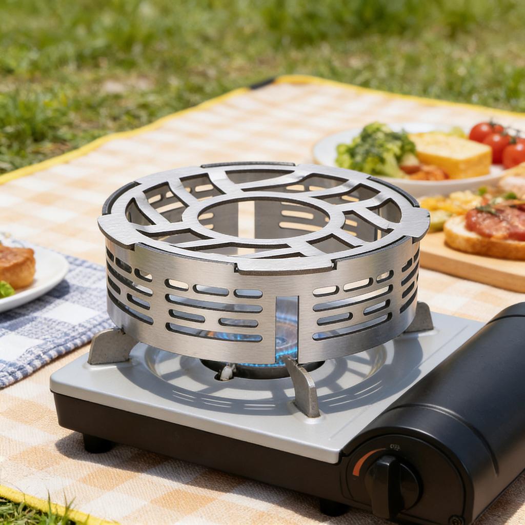 Pare-vent pour réchaud de camping portable en acier inoxydable pour la cuisine en plein air Protection contre le vent Petite taille