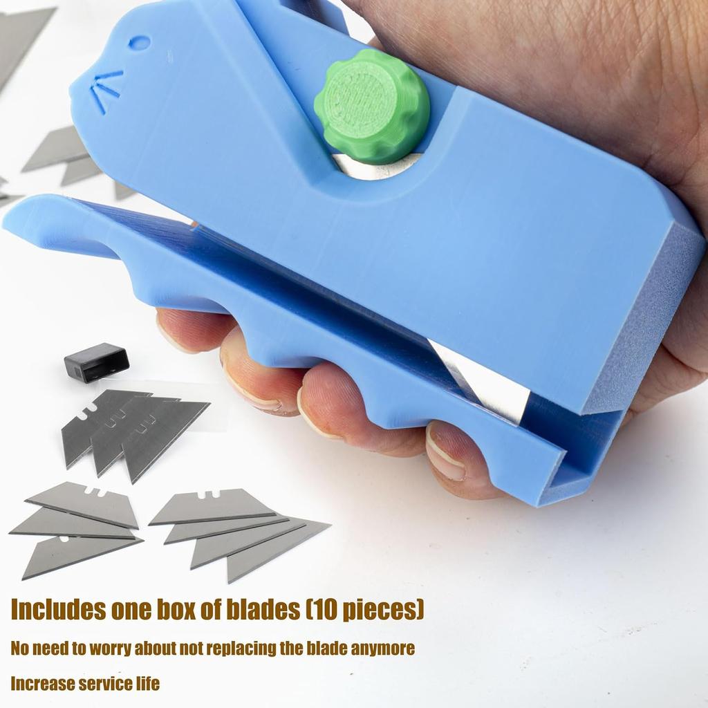 Cardboard Cutter for Cat Scratchers with 6pcs Blade,3D Printed Card Board Cutter Kids DIY Cat Scratchers Cardboard Strip Tool Machine for Cat Lovers