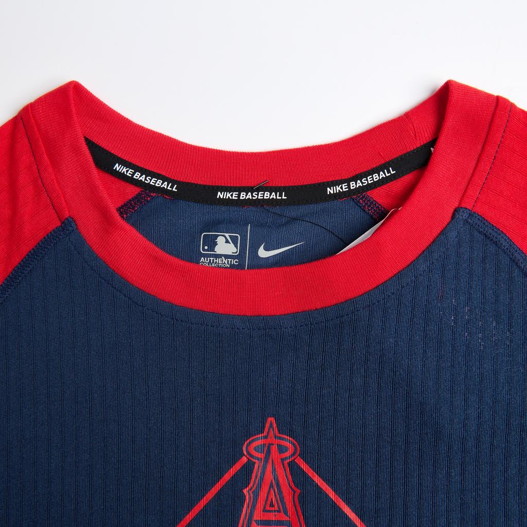 Nike NFL Kooperations-T-Shirt Los Angeles Angels Schnelltrocknend Sport Langarm Kinder Tops Schwarz Rot 3Z3B7SBG2-LAA