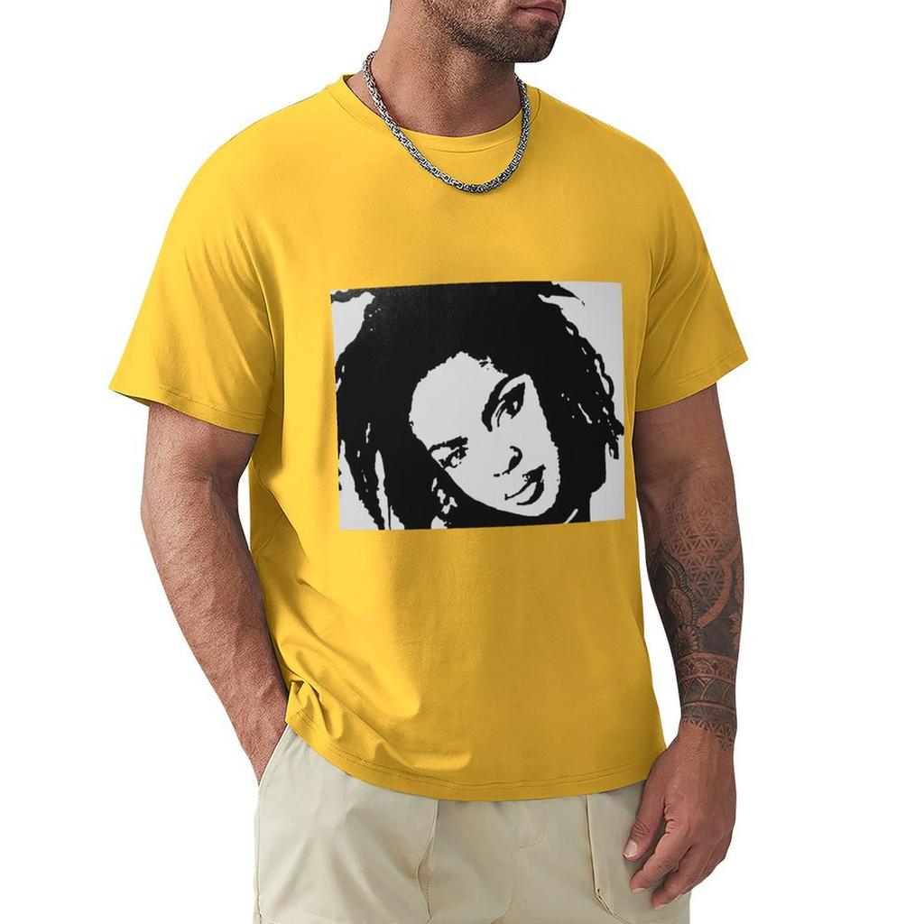 Lauryn Hill T-shirt Vintage Anime T-shirt Skjortor Grafiska T-shirts Träningssweatshirts, Herr