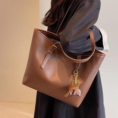 Large Capacity Bag Women's New Trendy Autumn and Winter High-end Shoulder Bag Texture Women's Layered Tote Bag