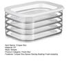 Crisper Box Stackable Design Transparent Food Storage Container with Sealed Lid Fruits Vegetables Meat Snacks Fridge Organization