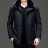 Winter business cotton-padded jacket piled and thickened medium and old lapel collar cotton-padded jacket