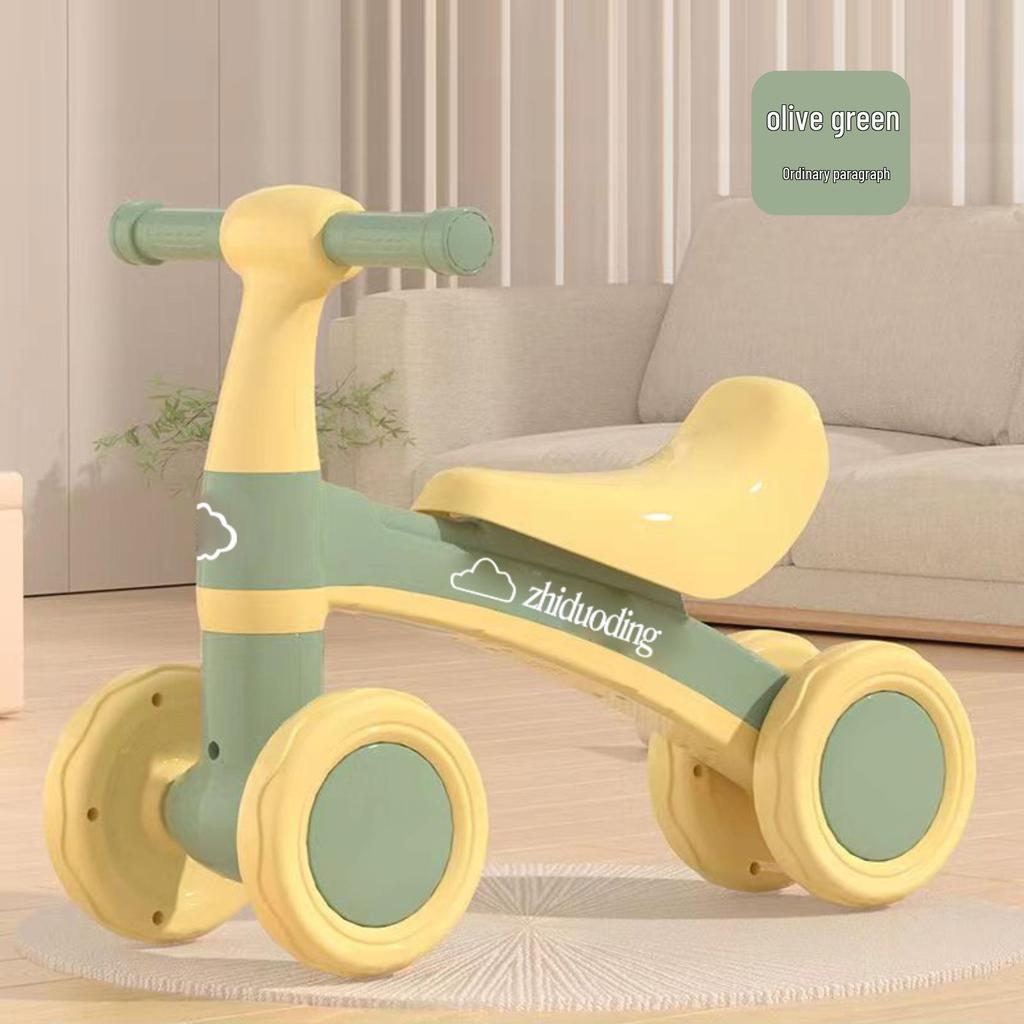 4-Wheel Pedal-Free Balance Bike for Toddlers (1-3 Years) - Baby Gliding Strider