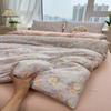 Printed Bed Four-piece Set, Soft and Thickened Skin-friendly, Washed Quilt Cover, Quilt Sheet Set