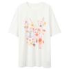 Sancai 2026 Summer Round Neck Floral Print Loose T-Shirt