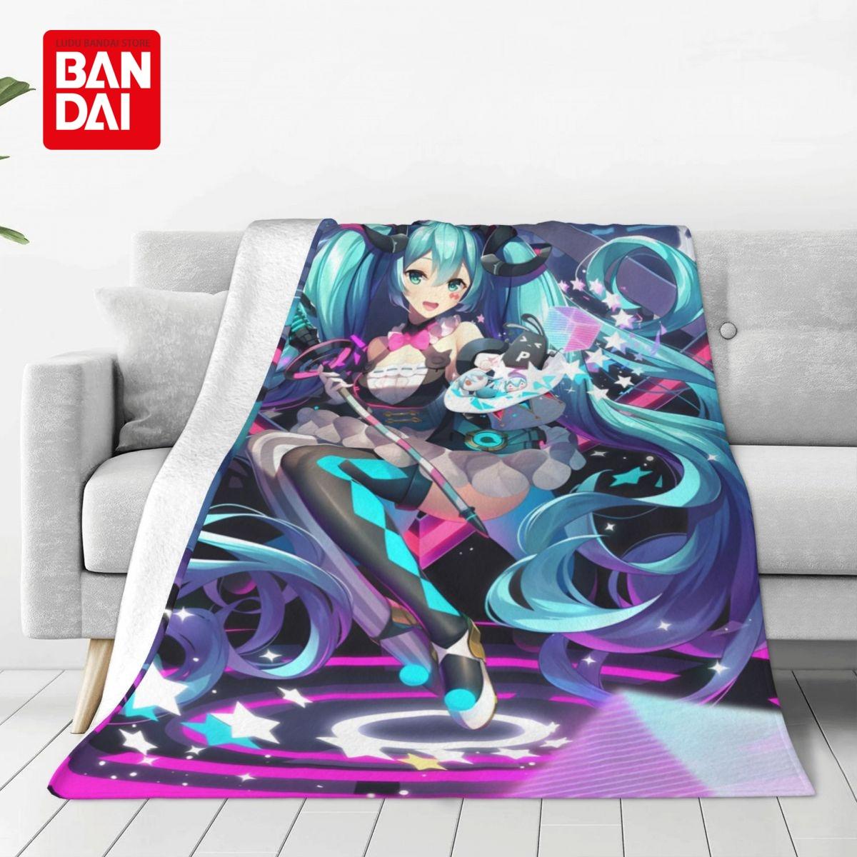 

Bandai Hatsune Miku Weak Voice Throw Blanket on Bed Sofa Air Condition Sleeping Cover Bedding Throws Bedsheet For Kids 75x90cm