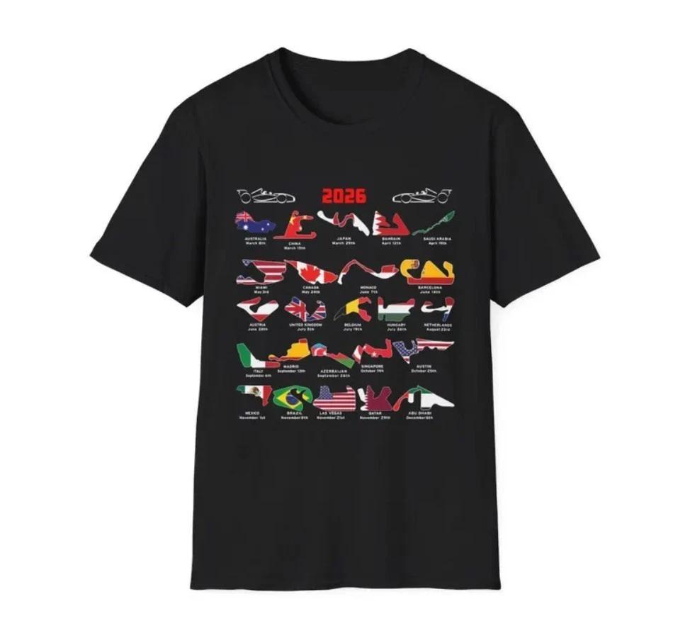 

Formula Racing 2026 Schedule T-Shirt: Motorsport Fan Apparel 4XL