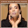 Professional Acrylic Makeup Palette - Foundation Mixing Tray with Finger Holes, Multiple Shapes for Cosmetic Blending & Nail Art