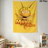 Maya the Bee Wall Tapestry Aesthetic Wall Hanging Printed Fabric Blanket Decorative Tapestries for Bedroom Living Room Home Decor